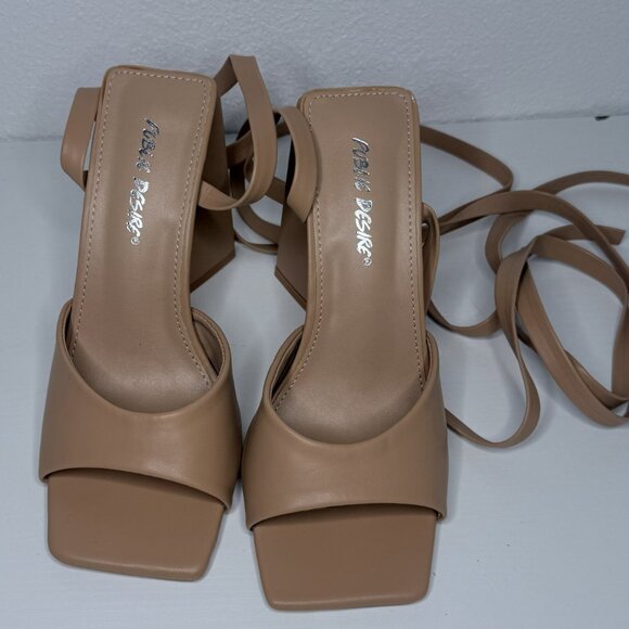 Asos Public Desire Mojito Tie Up Block Heel Sandals - Picture 2 of 4